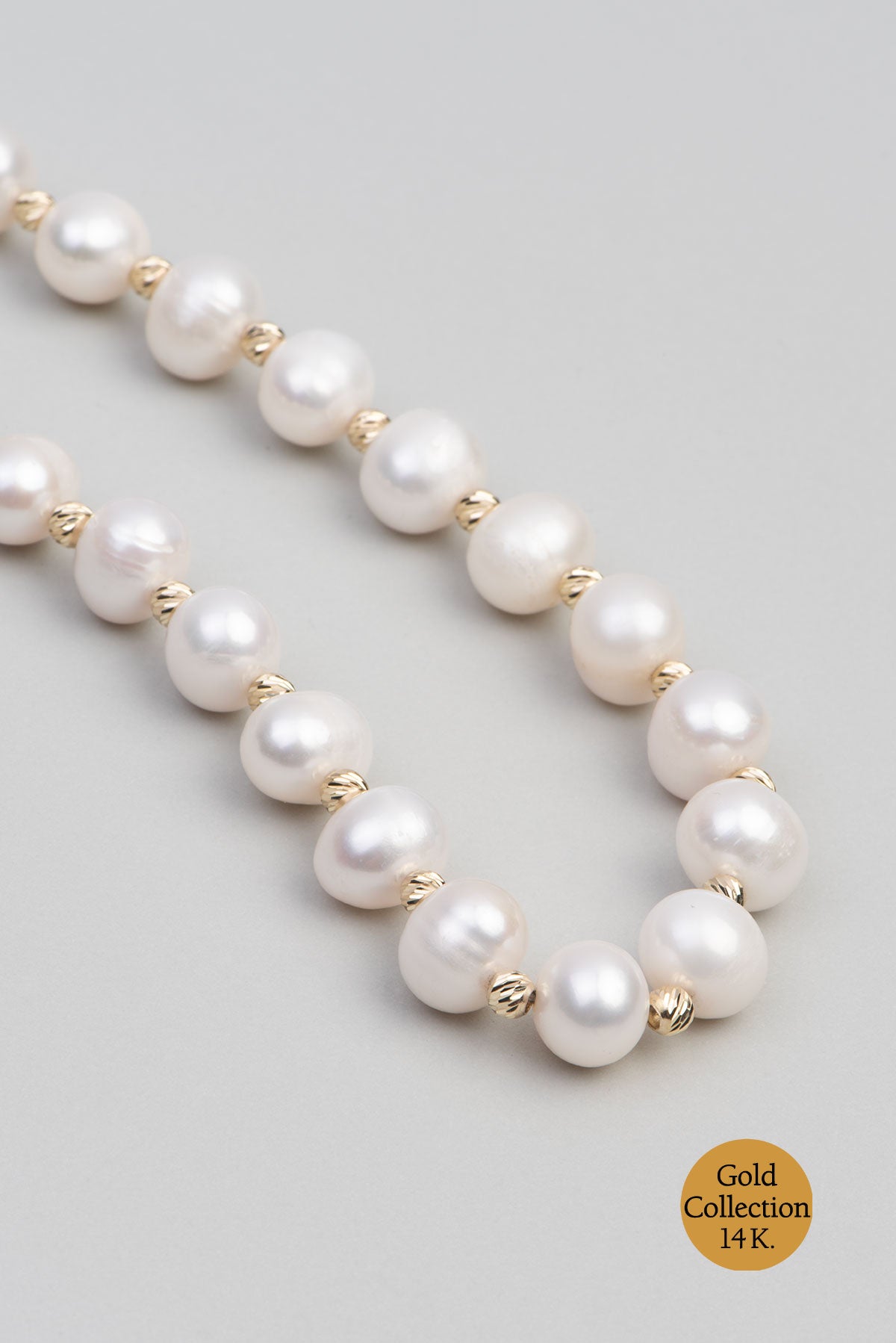 Doğal Inci Taşlı 14 Ayar Altın Kolye M00307603645