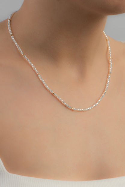 Doğal Inci Taşlı 14 Ayar Altın Kolye M00318093643