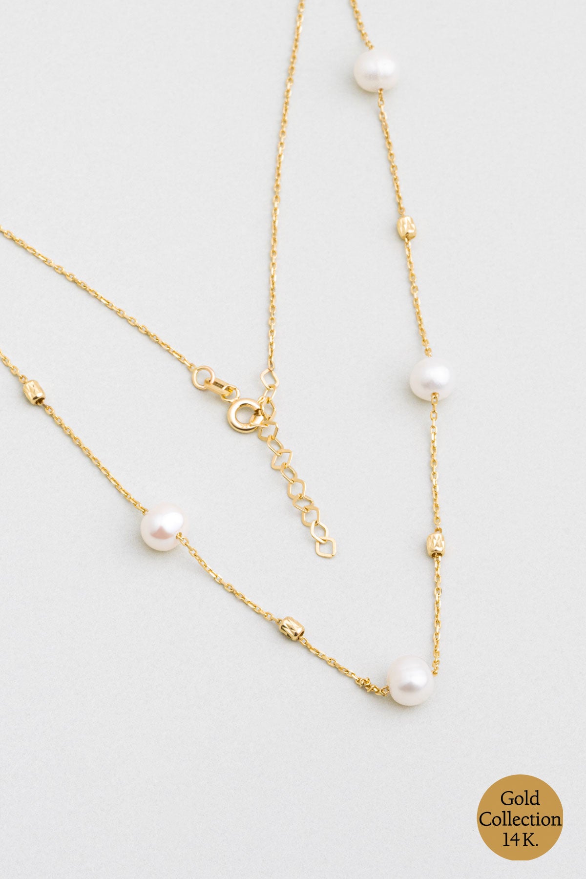 Doğal Inci 14 Ayar Altın Kolye M003220163644