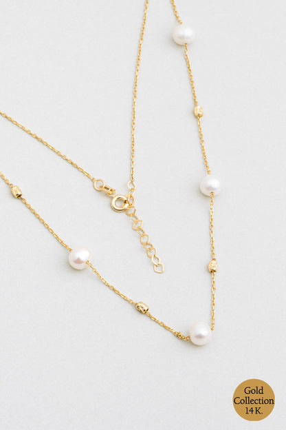 Doğal Inci 14 Ayar Altın Kolye M003220163644