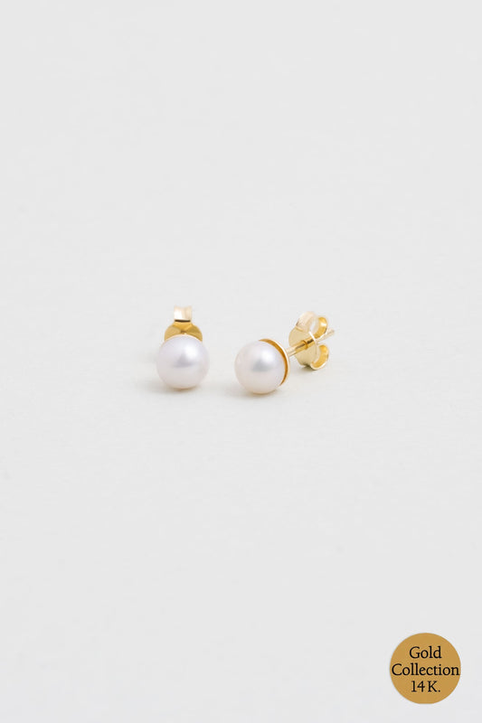 Doğal Inci 14 Ayar Altın Küpe M003250063644