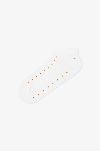 5 Çift Pamuklu Kendinden Desenli Puantiyeli Patik Çorap Ph6qvgx425sk-10 - Beyaz - Penti