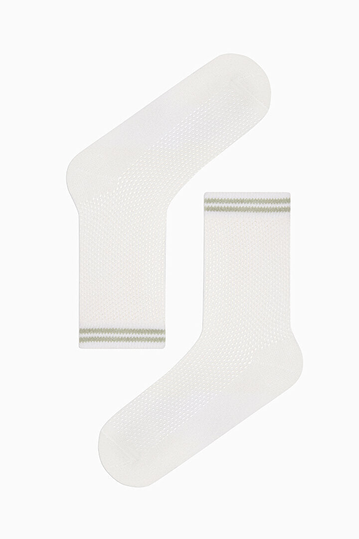 2 Çift Pamuklu Delikli Nefes Alabilen Soket Çorap