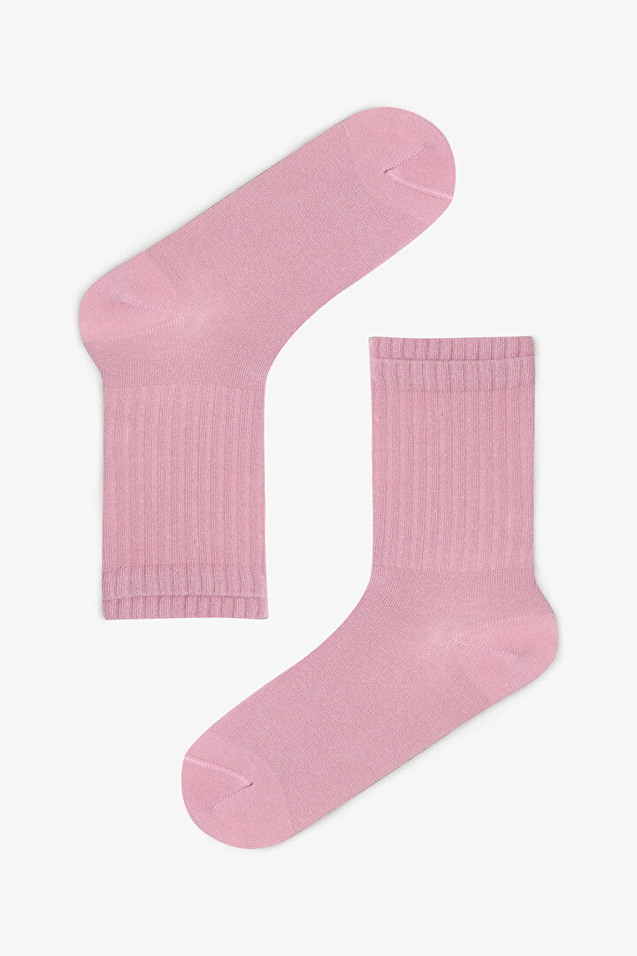 2 Çift Pamuklu Nice Dokuma Etiketli Soket Çorap