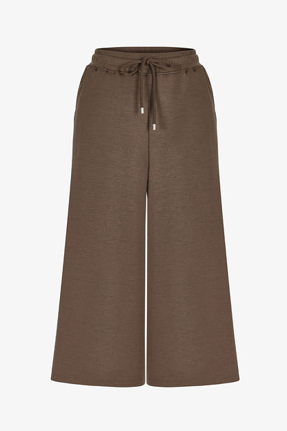 Haki Crop Modal Pantolon