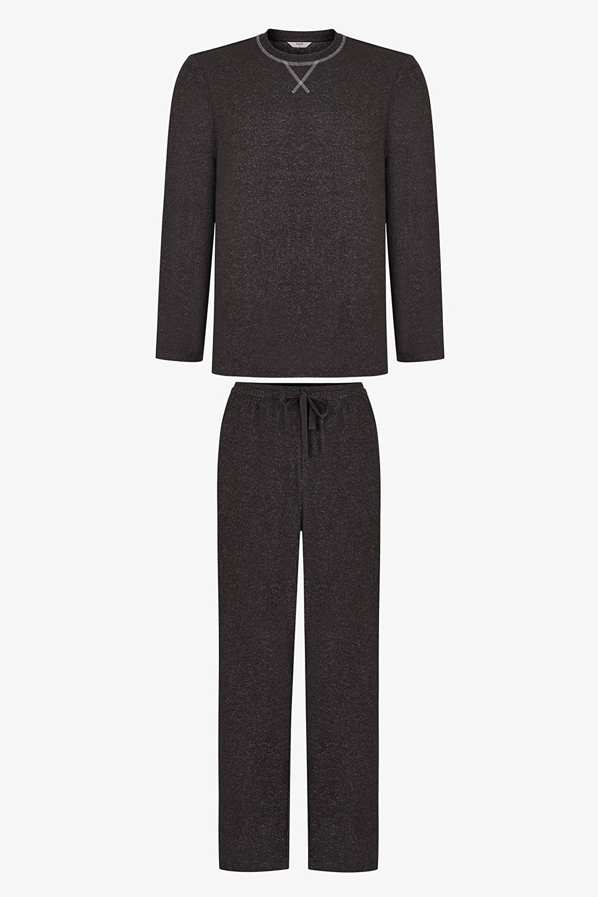 Erkek Gri Glacier Grey Pantolon Uzun Kollu Pijama Takımı