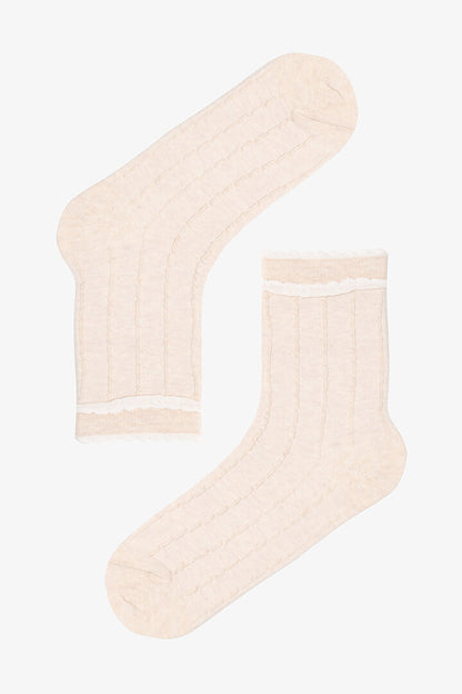 2 Çift Pamuklu Fırfırlı Soıket Çorap