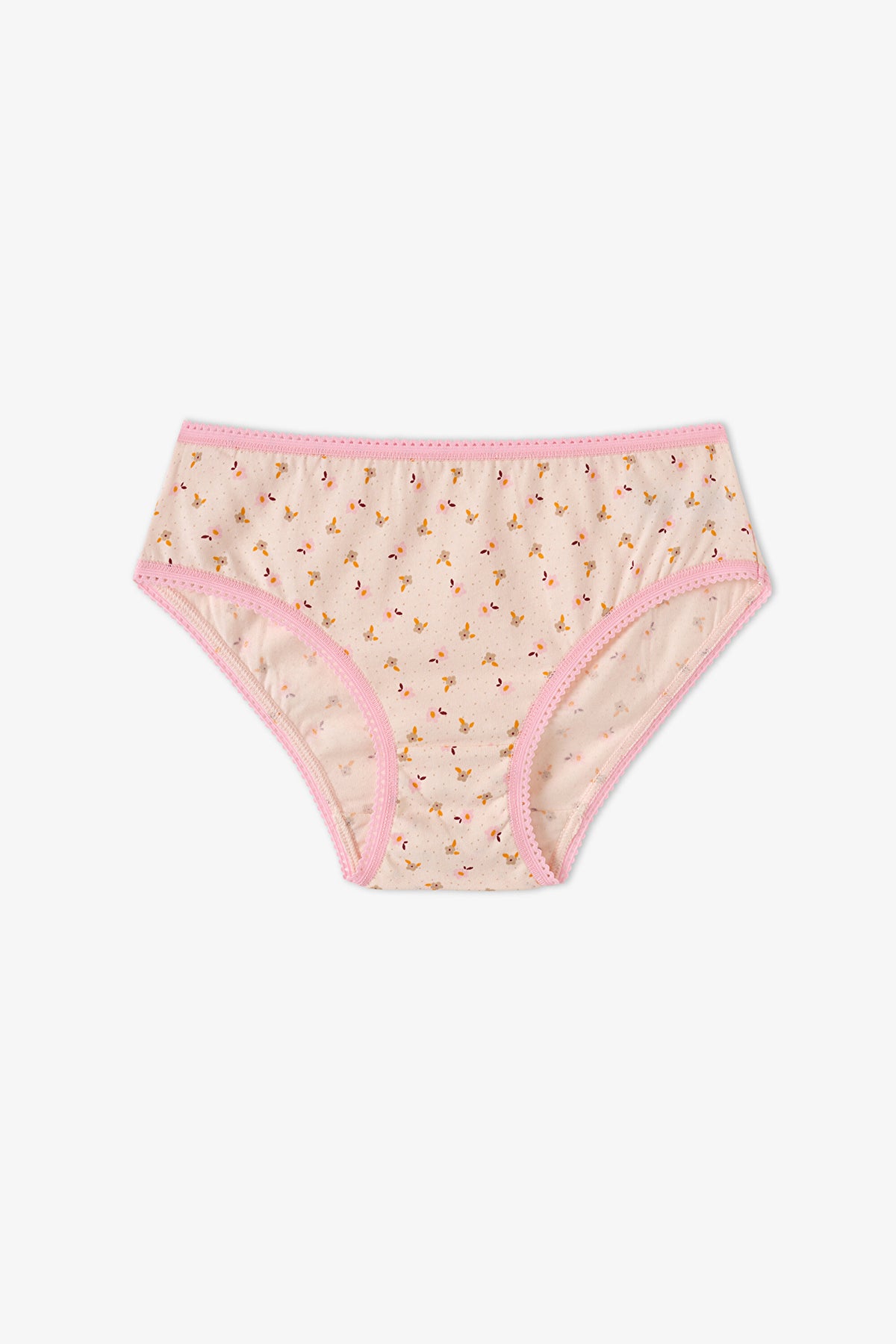 Kız Çocuk Flory Çiçekli Pamuklu 5'li Slip Külot