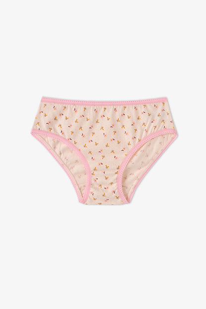Kız Çocuk Flory Çiçekli Pamuklu 5'li Slip Külot