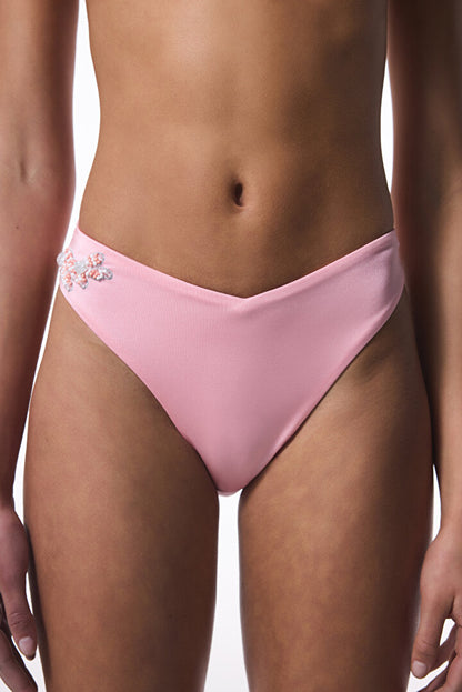 Pembe Boncuk Detaylı V Kesim Bikini Altı - Gamze Erçel Koleksiyonu Pl550w2625iy-pn56 - Penti