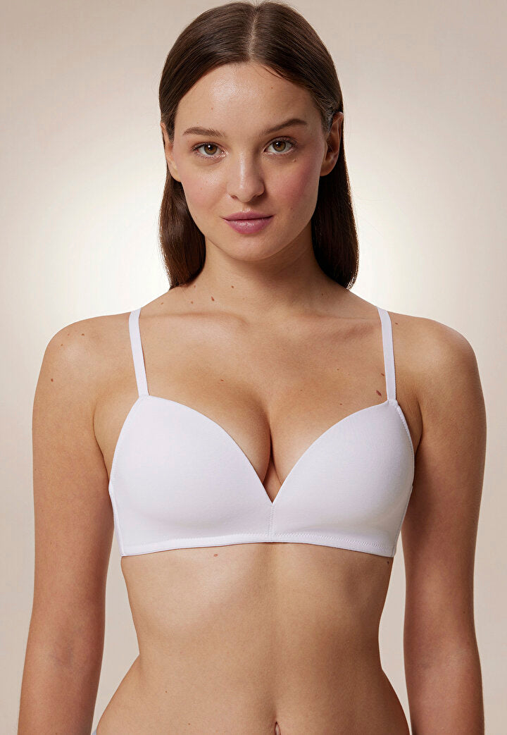 #hiççamaşırı Beyaz Cosy Balensiz Pamuklu Sütyen