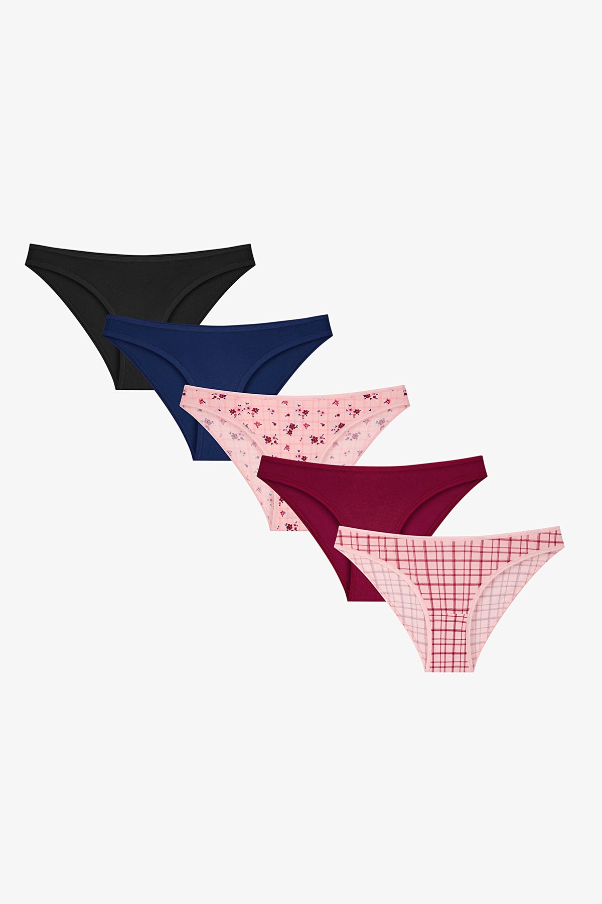 Daisy Check Ekoseli 5'li Slip Külot