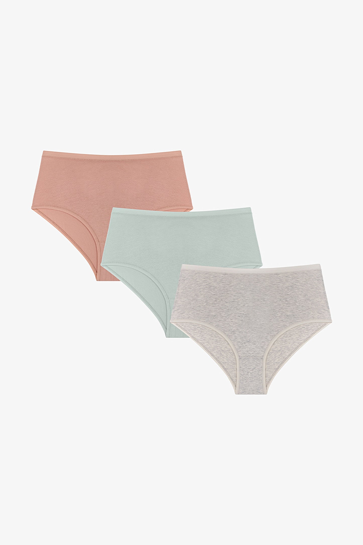 Renkli Softies 3'lü Pamuklu Yüksek Bel Slip Külot