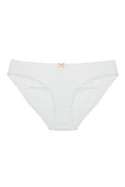 Daily Lace 3lü Pamuklu Bej Slip Külot