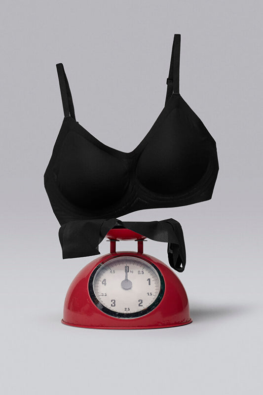 Zerogram - Ribbed Light Invisible Siyah Sütyen