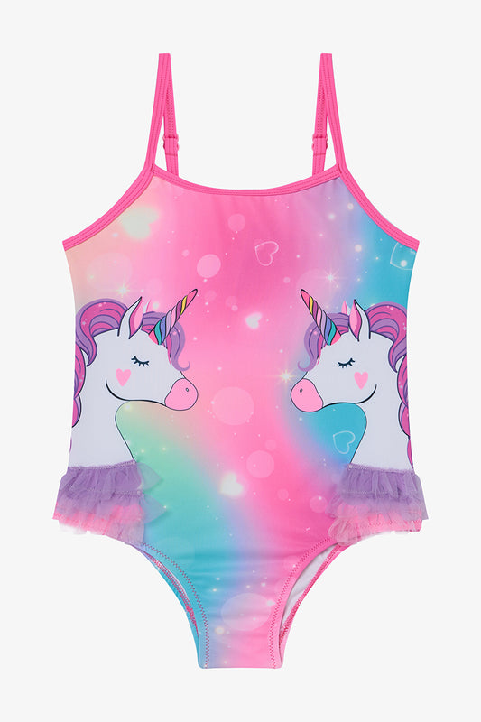 Kız Çocuk Sweet Unicorn Fırfırlı Sport Mayo