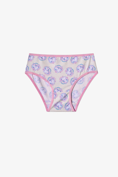 Kız Çocuk Pembe Unilove Unicorn Desenli 5'li Slip Külot
