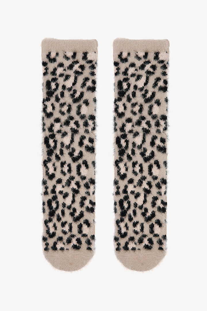 Açık Bej Leopar Desenli Ev Patiği Pn300ro425sk-pn73 - Açık Pembe - Penti