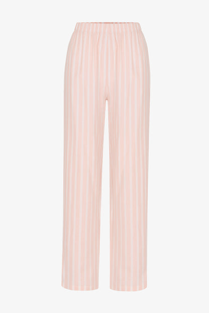 Açık Pembe Quinn Çizgili Flanel Pijama Altı