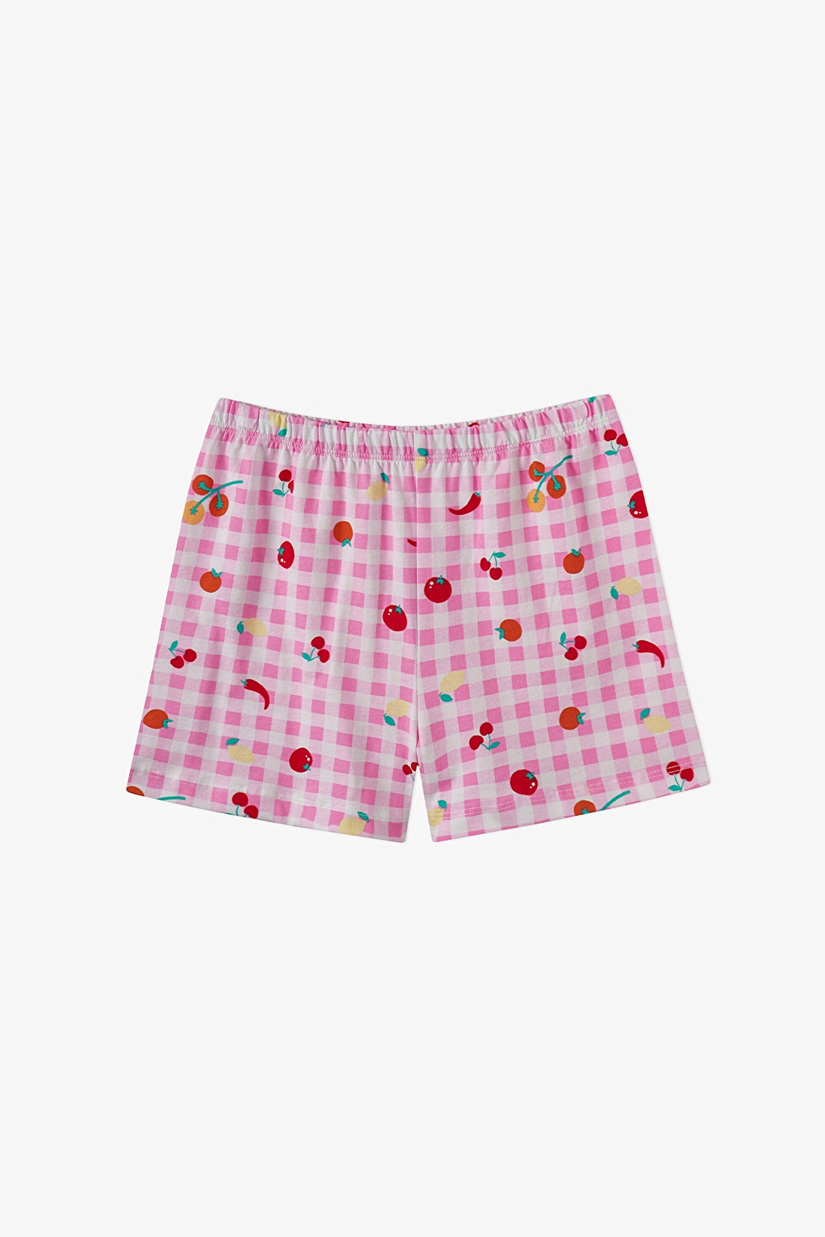 Kız Çocuk Pembe Fresh Picnic Kısa Kollu 2'li Pijama Takımı