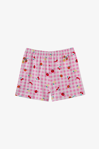 Kız Çocuk Pembe Fresh Picnic Kısa Kollu 2'li Pijama Takımı
