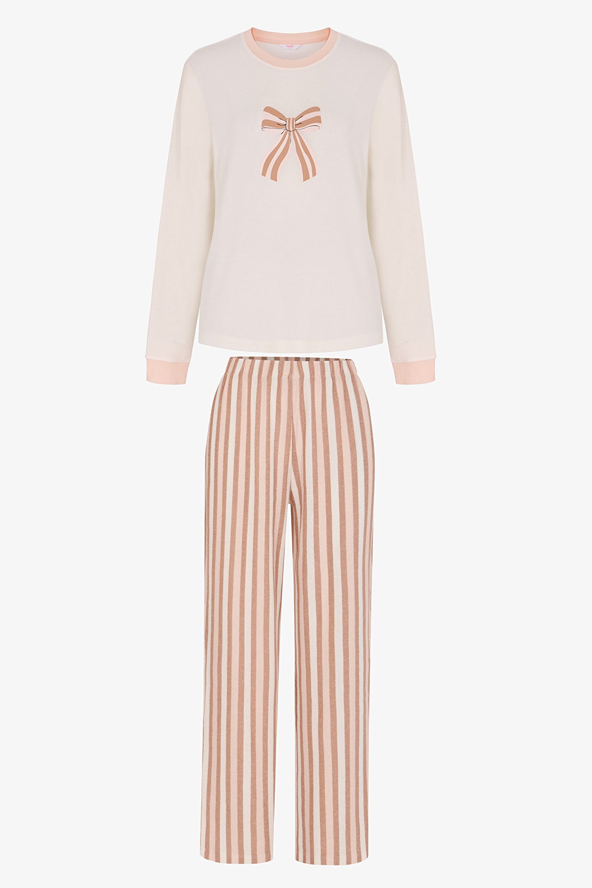 Quinn Çizgili Uzun Kollu Pantolon Pijama Takımı