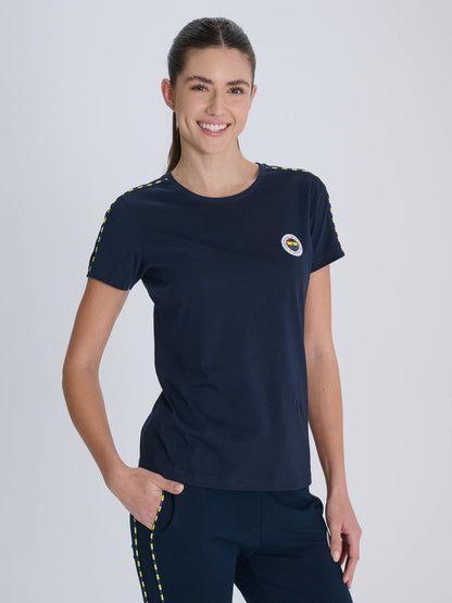 Fenerbahçe Lacivert Tribün Kadın Basic Tshirt