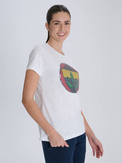 Fenerbahçe Beyaz Logolu Tribün Kadın Tshirt