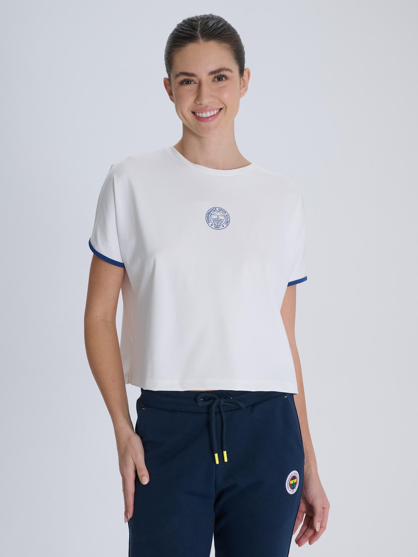 Fenerbahçe Beyaz Kadın Aktif Tshirt