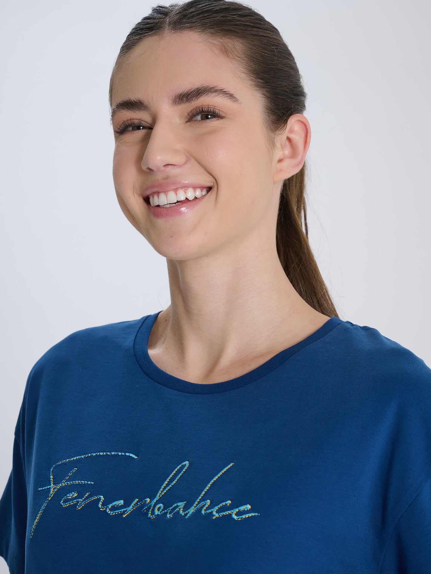 Fenerbahçe Lacivert Trend Kadın Oversize Tshirt