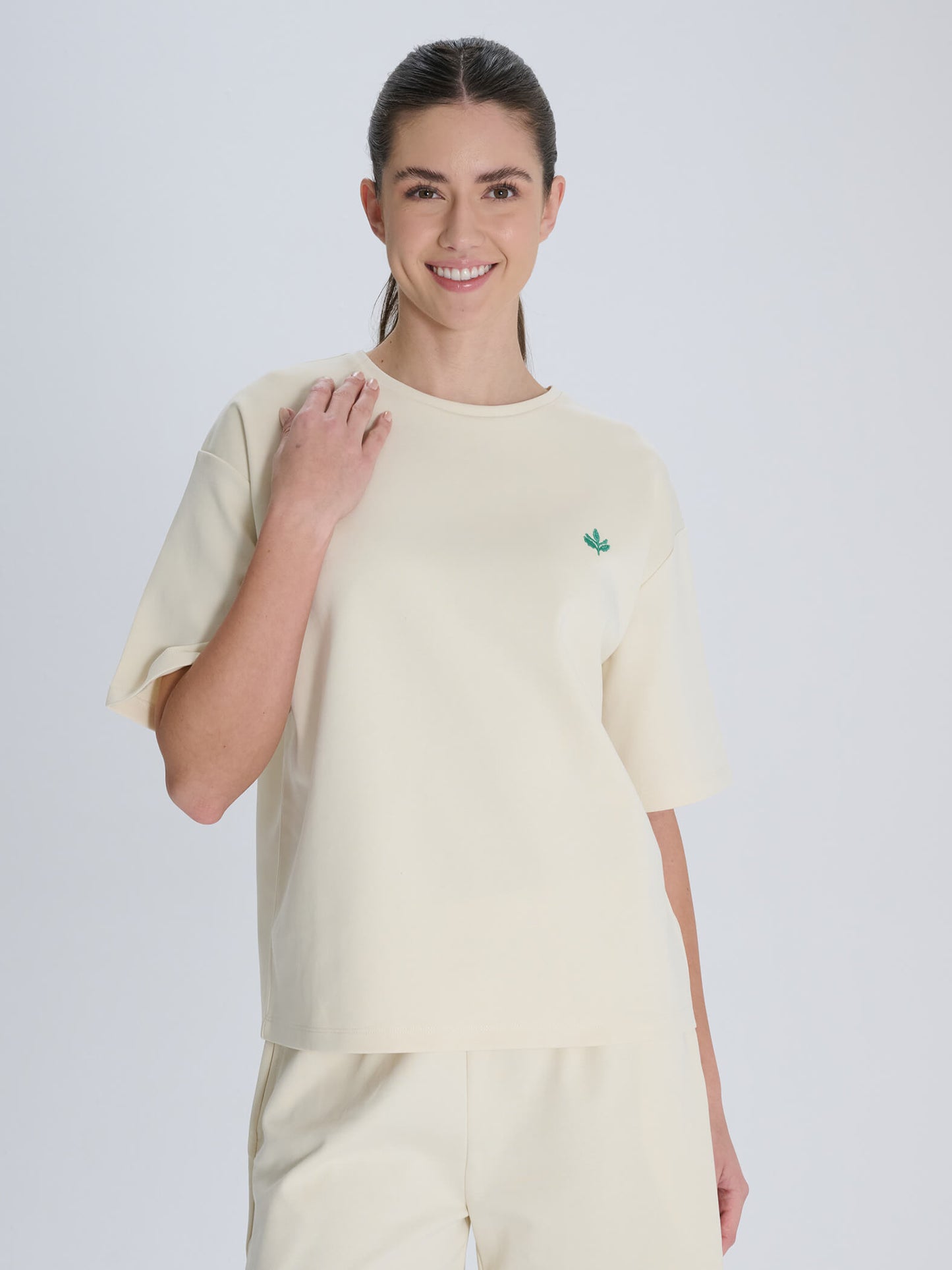 Fenerbahçe Ekru Kadın Limited Edition Oversize Tshirt