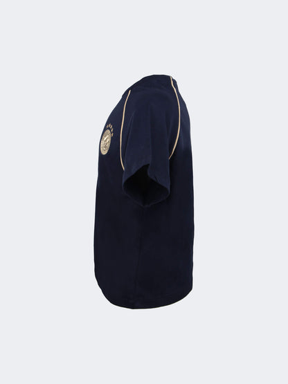 Çocuk Lacivert 5 Yıldız Biyeli Gold Logo Tshirt
