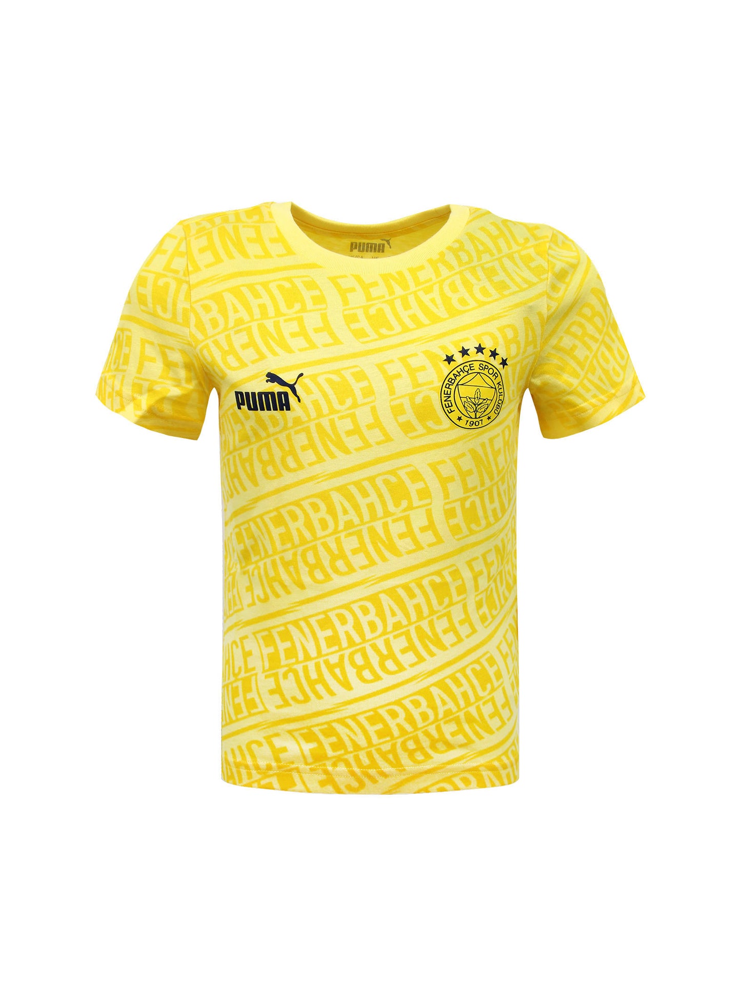 Fenerbahçe Puma Sarı Pattern Jr Tshirt
