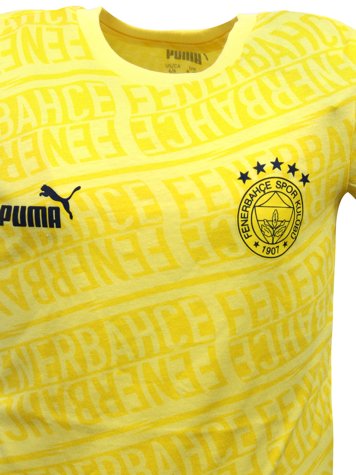 Fenerbahçe Puma Sarı Pattern Jr Tshirt