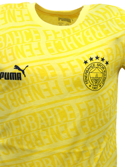 Fenerbahçe Puma Sarı Pattern Jr Tshirt