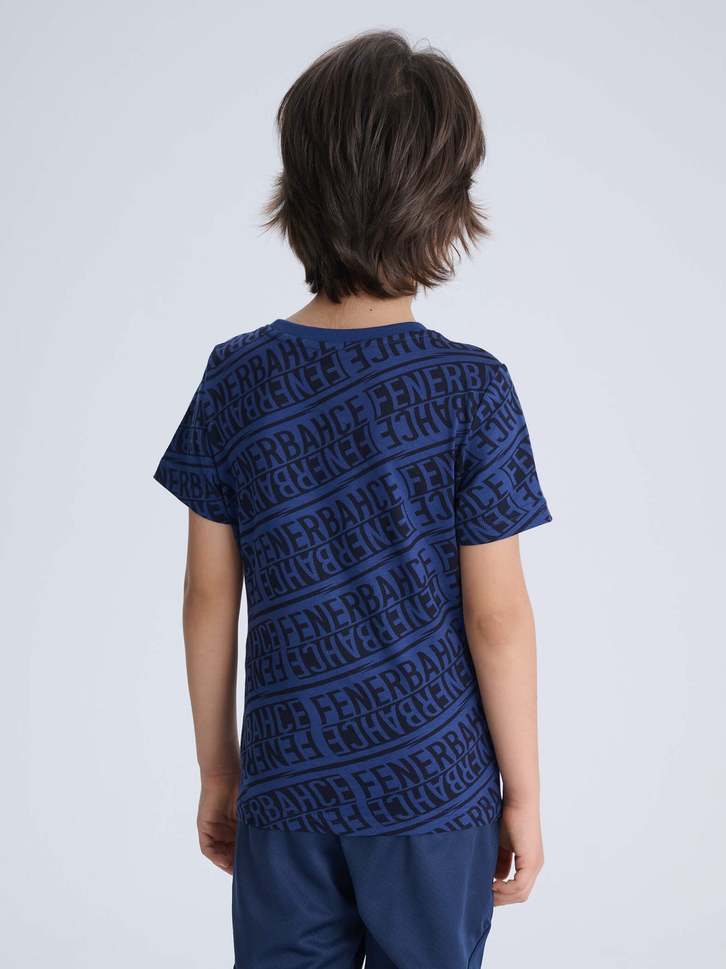 Fenerbahçe Puma Lacivert Pattern Jr Tshirt