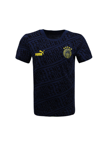 Fenerbahçe Puma Lacivert Pattern Jr Tshirt
