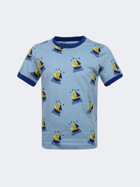 Çocuk Mavi Tribün Yelkenli Tshirt