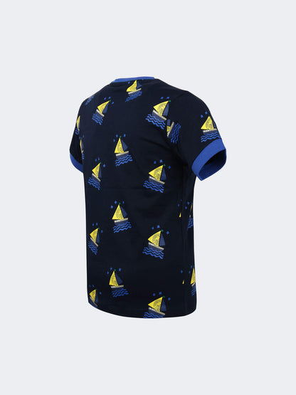 Çocuk Lacivert Tribün Yelkenli Tshirt