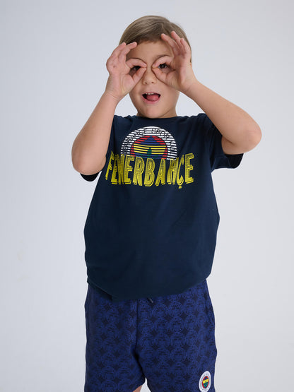 Fenerbahçe Lacivert Logolu Tribün Çocuk Tshirt