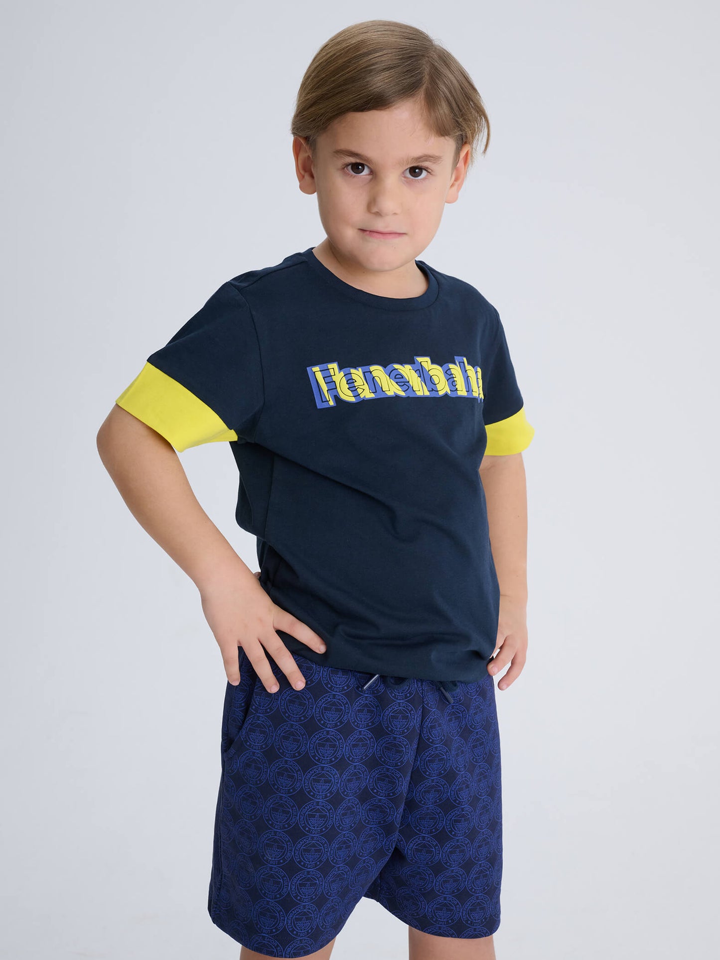 Fenerbahçe Lacivert Çubuklu Tribün Çocuk Tshirt