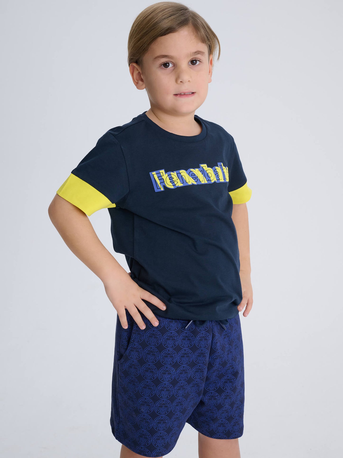 Fenerbahçe Lacivert Çubuklu Tribün Çocuk Tshirt