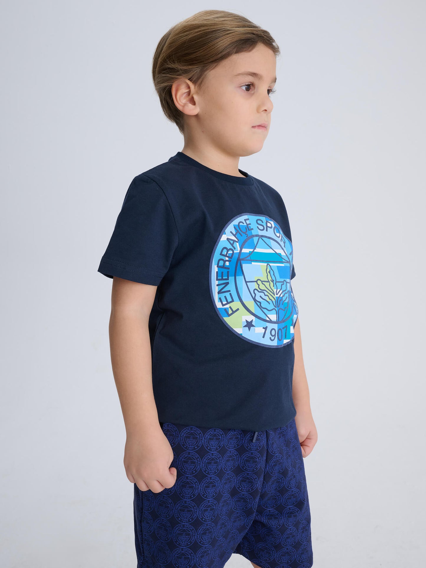Fenerbahçe Lacivert Kamuflaj Logolu Tribün Çocuk Tshirt