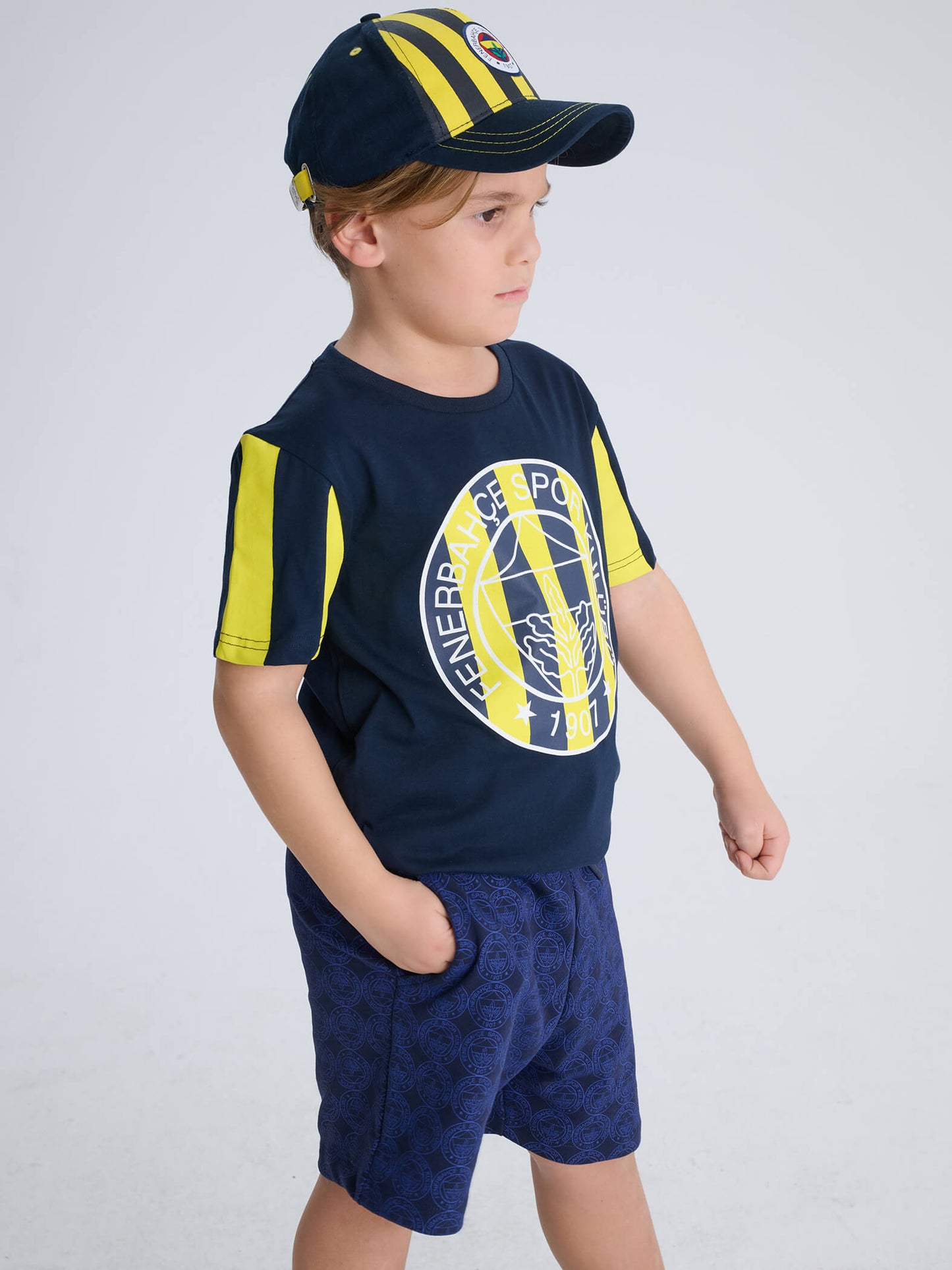 Fenerbahçe Lacivert Çubuklu Tribün Çocuk Tshirt