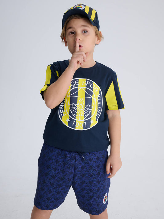 Fenerbahçe Lacivert Çubuklu Tribün Çocuk Tshirt