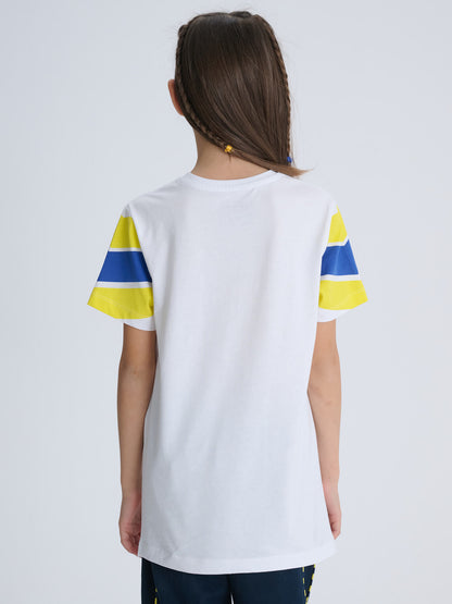 Fenerbahçe Beyaz Zigzaglı Tribün Çocuk Tshirt