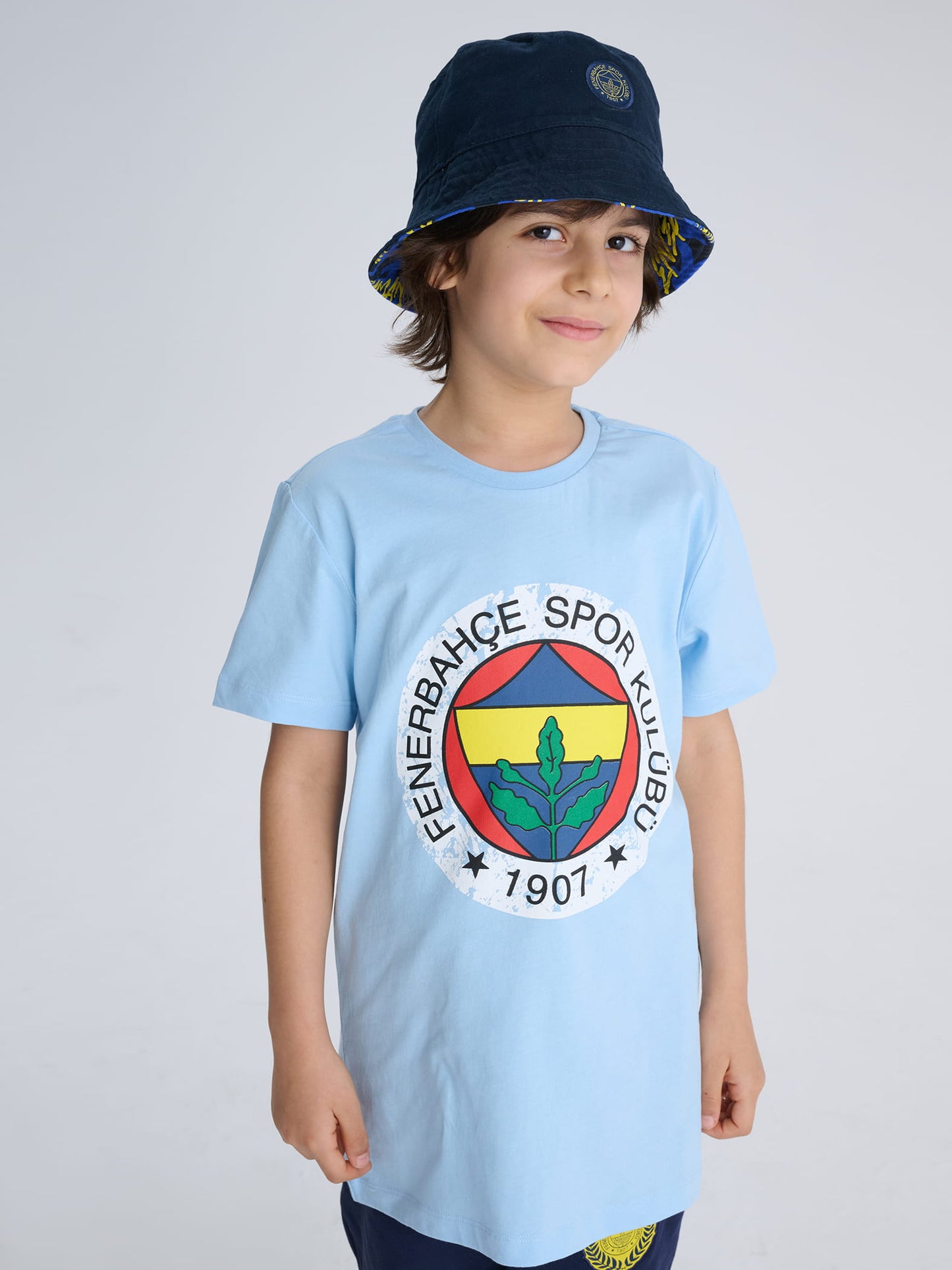 Fenerbahçe Mavi Brush Logolu Tribün Tshirt
