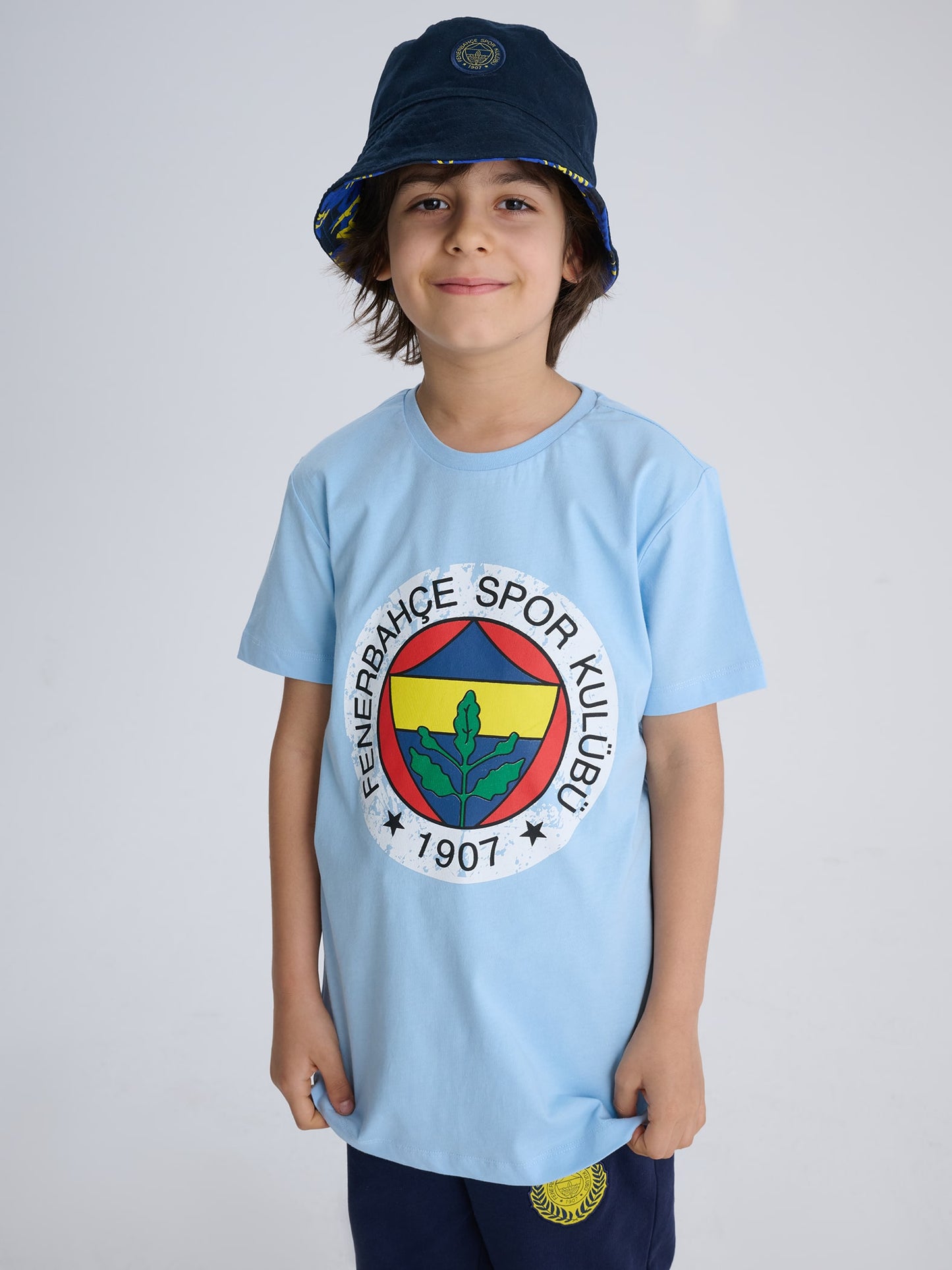 Fenerbahçe Mavi Brush Logolu Tribün Tshirt