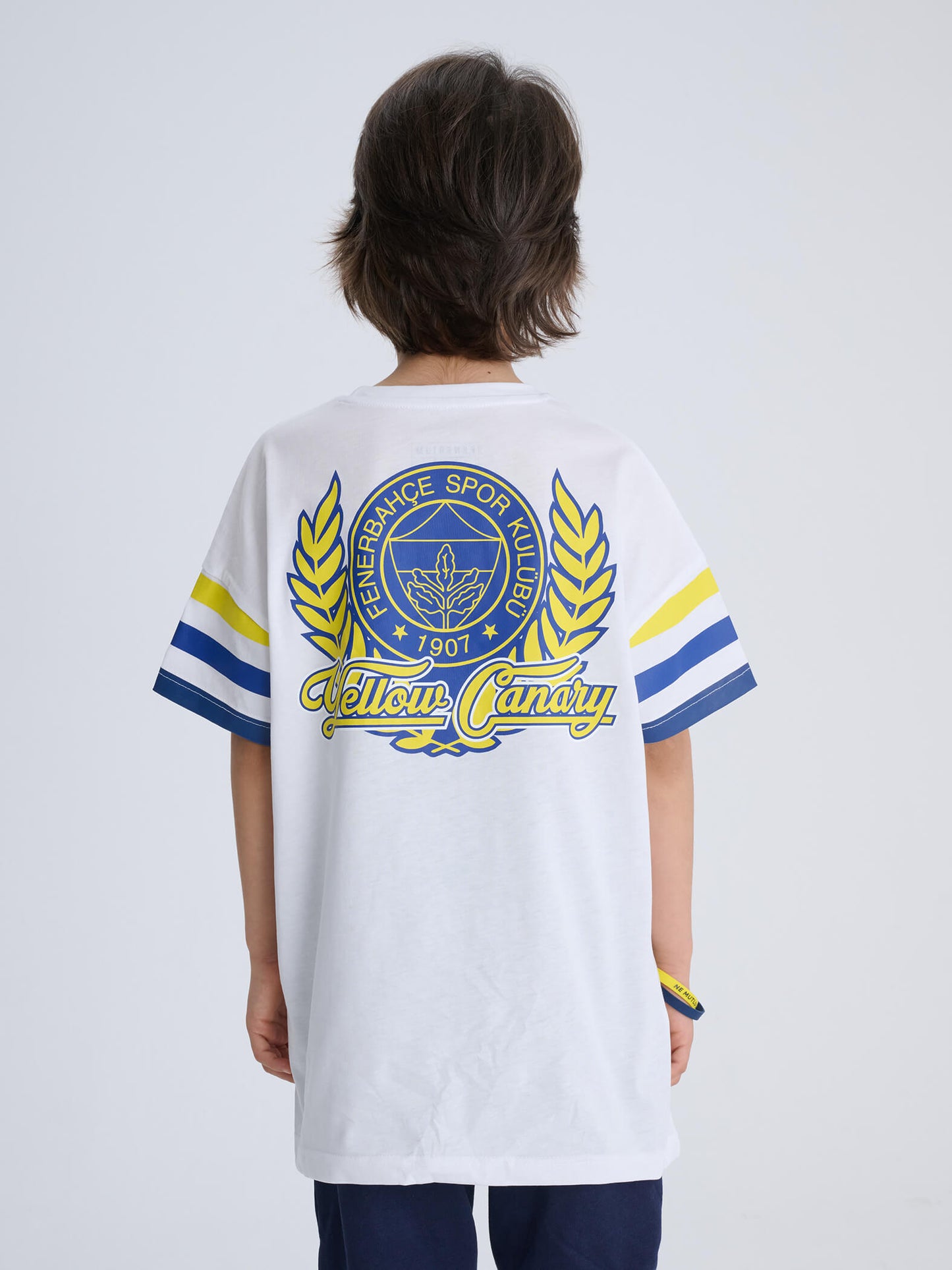 Fenerbahçe Beyaz Yellow Kanarya Çocuk Kolej Tshirt