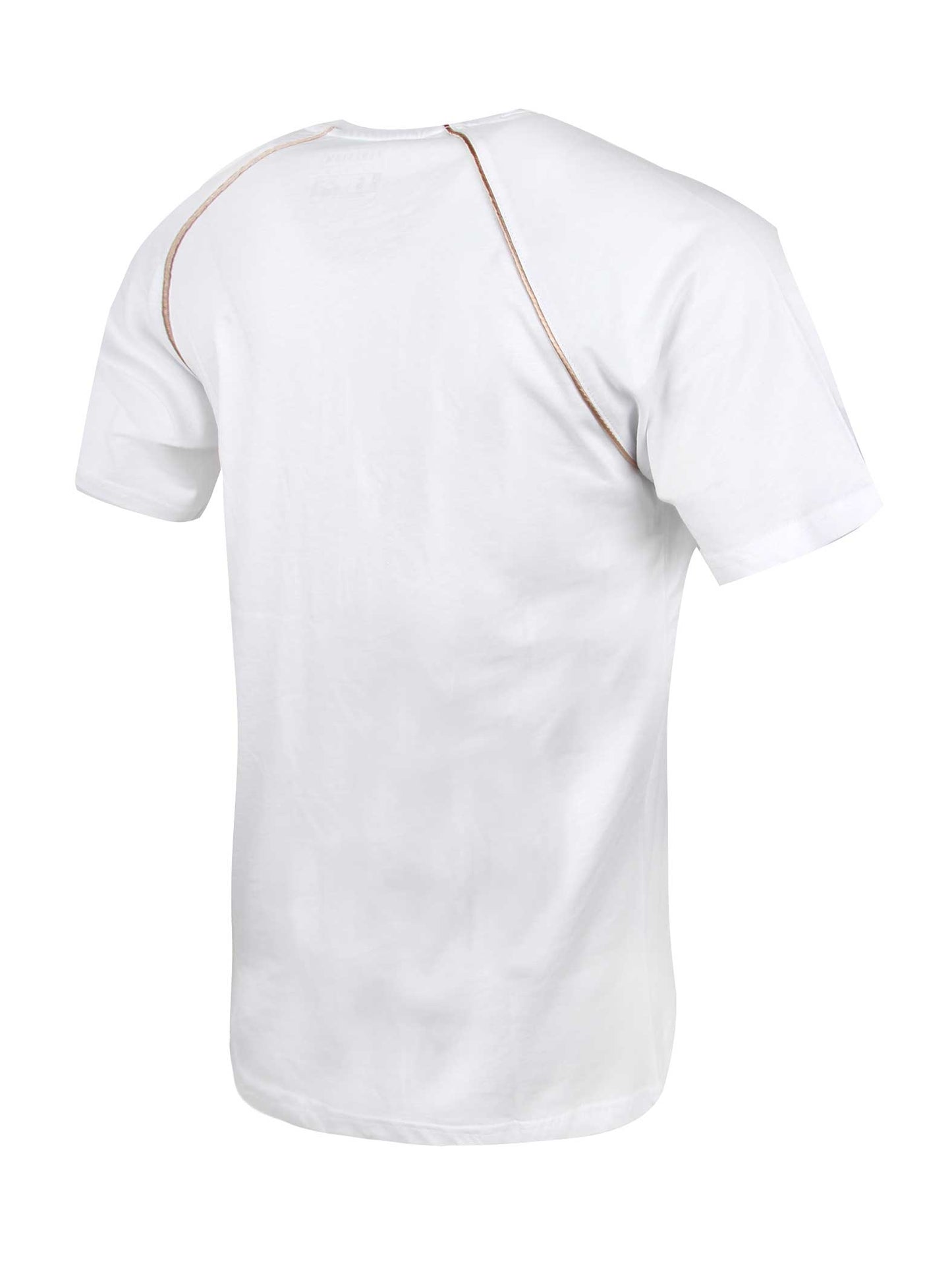 Fenerbahçe Beyaz 5 Yıldız Biyeli Gold Logo Erkek Tshirt